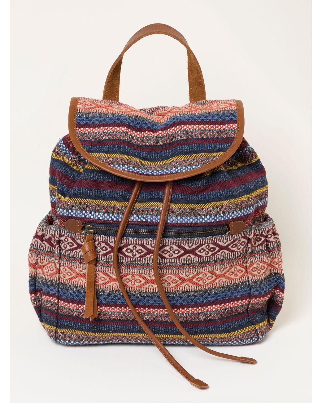 FatFace Blue Fatface Evalie Multi Woven Backpack