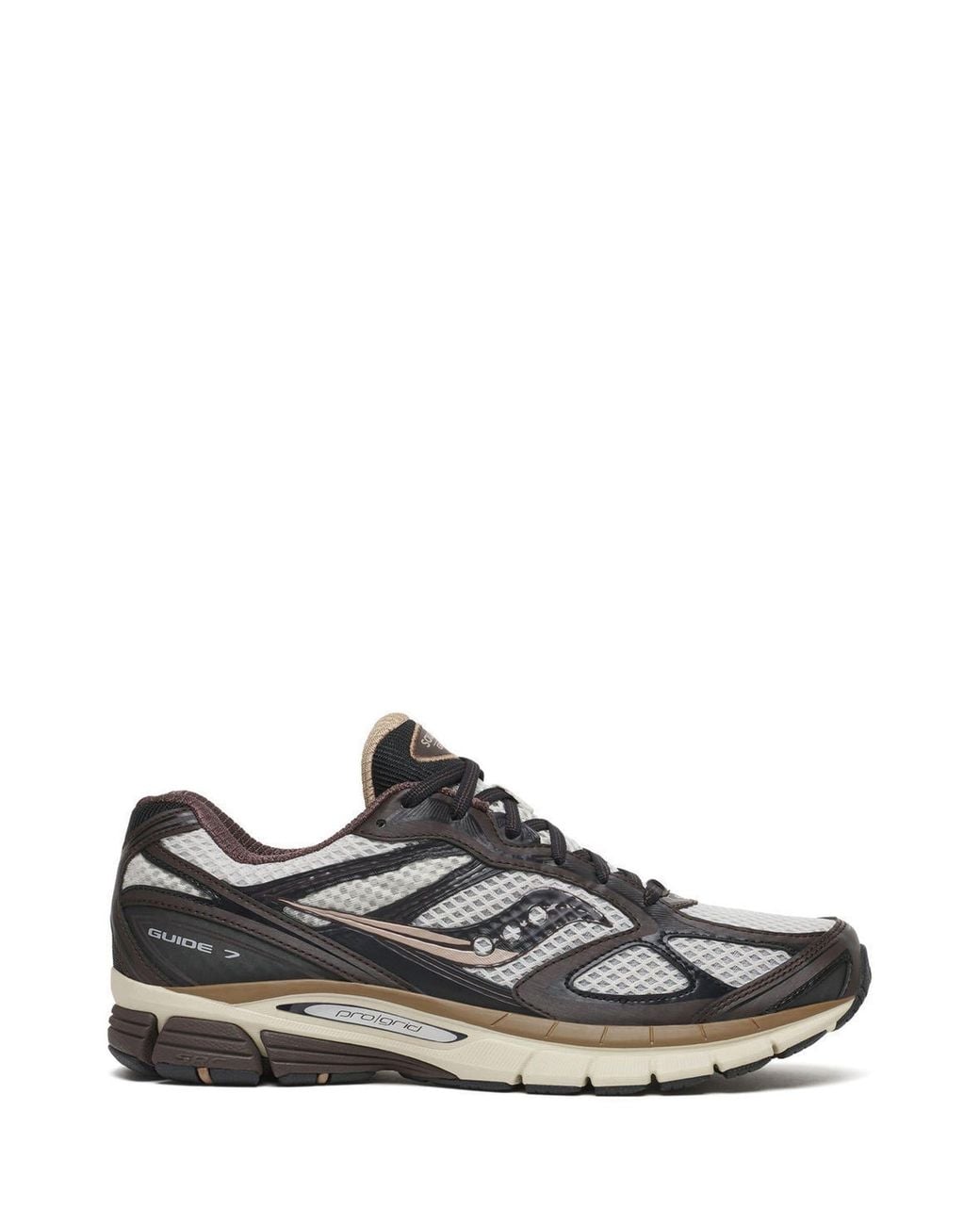 Saucony White Taupe Progrid Guide 7 Trainers