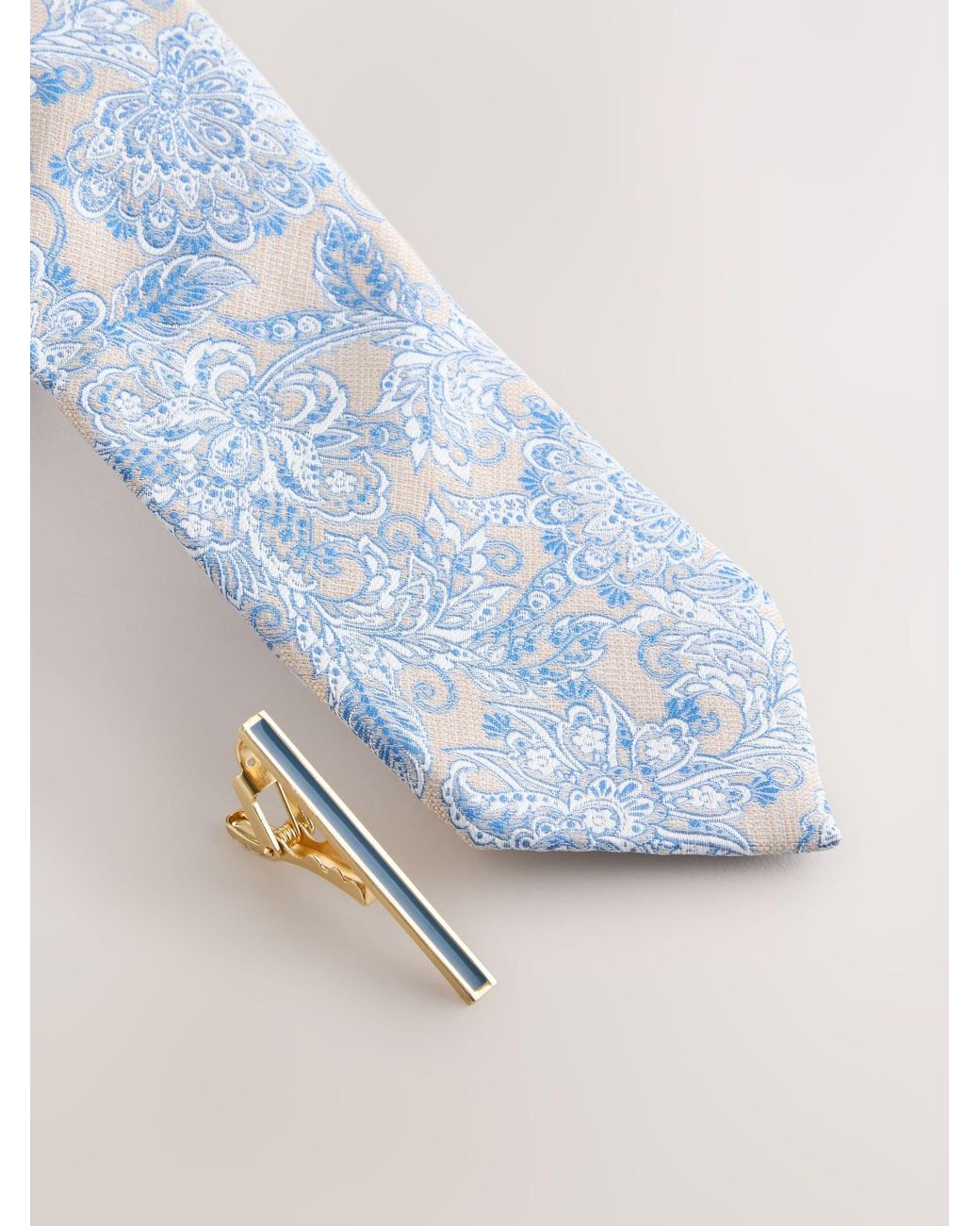 Next Blue Pattern Tie for men