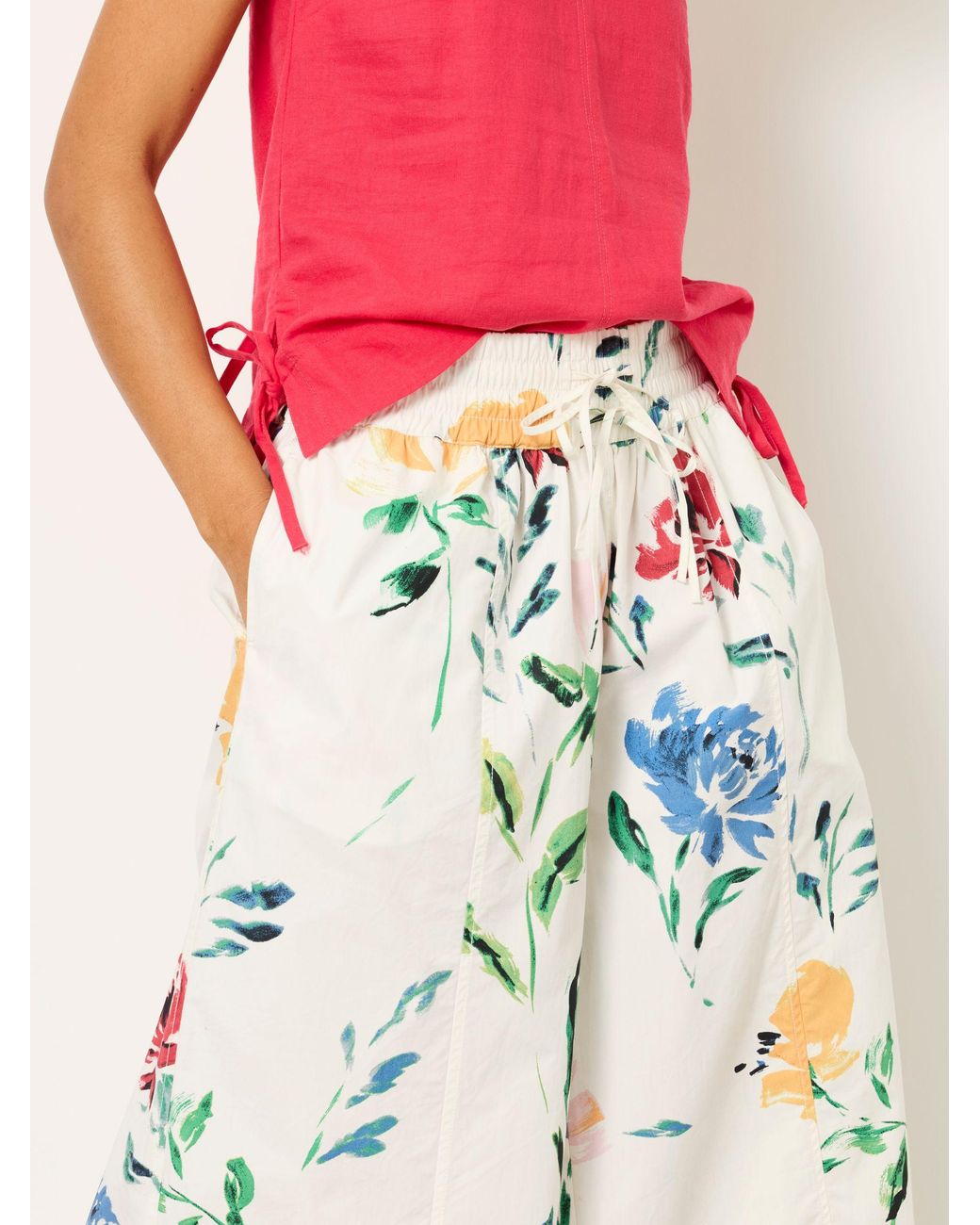 FatFace Multicolor Aubrey Wide Leg Cropped Trousers