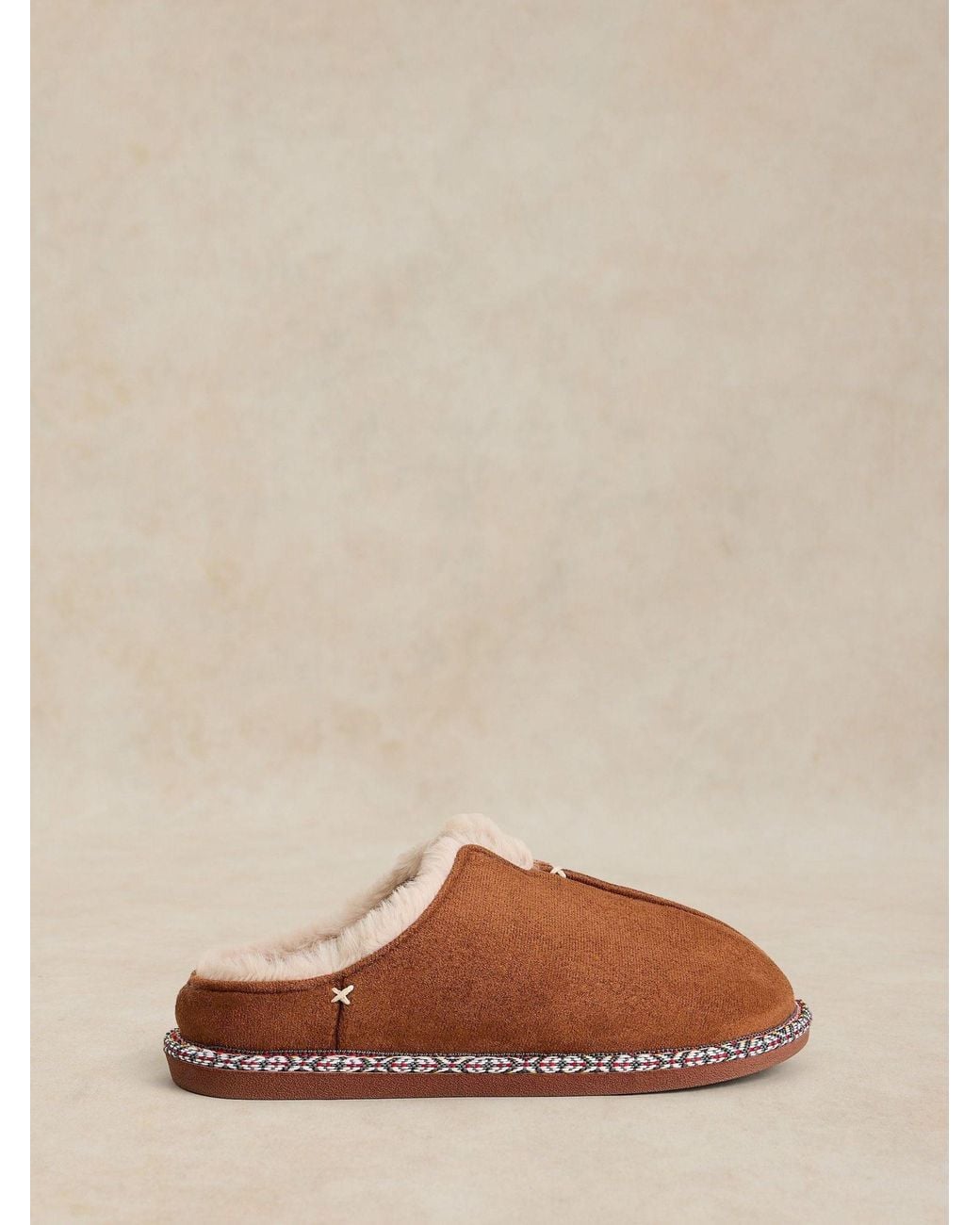 White Stuff Brown Millie Mule Slippers