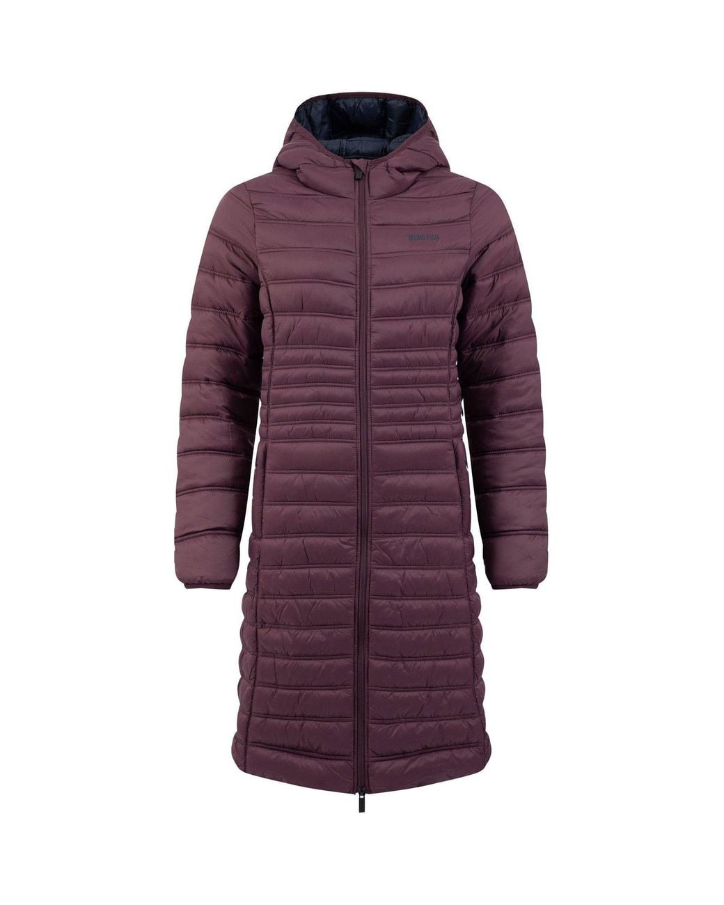 Next In Line Please Weird Fish Ravinia Lightweight Padded Long-Line Jacket in Purple | Lyst