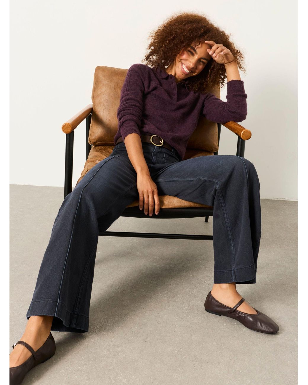 FatFace Black Patch Pocket Flare Jeans