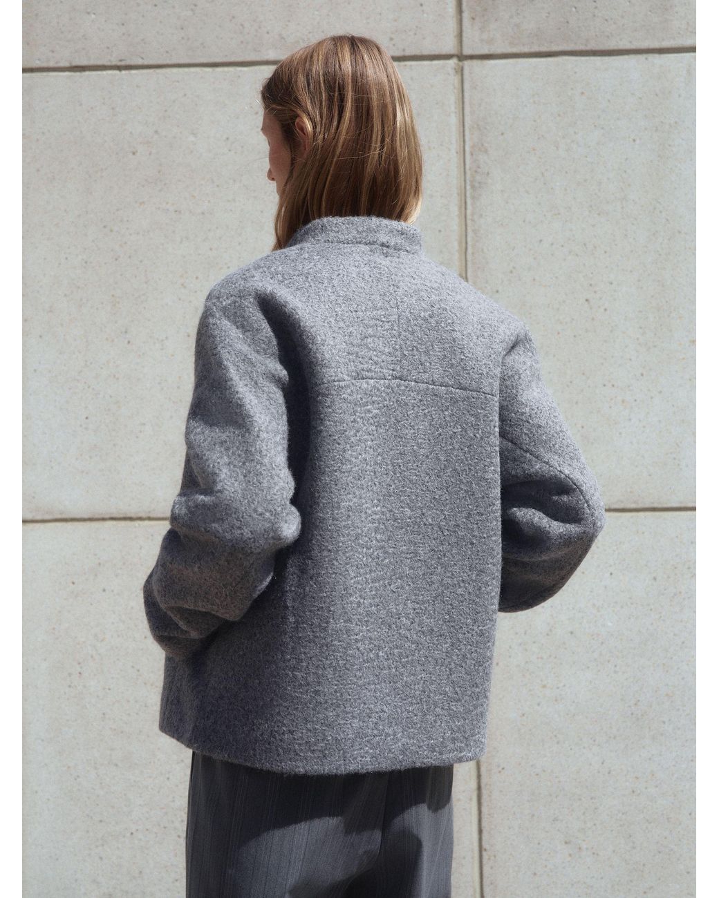 Next Blue Short Coatigan Scarf Jacket