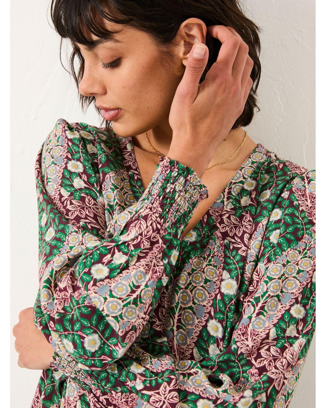FatFace Multicolor Regular Japanese Rose Midi Dress