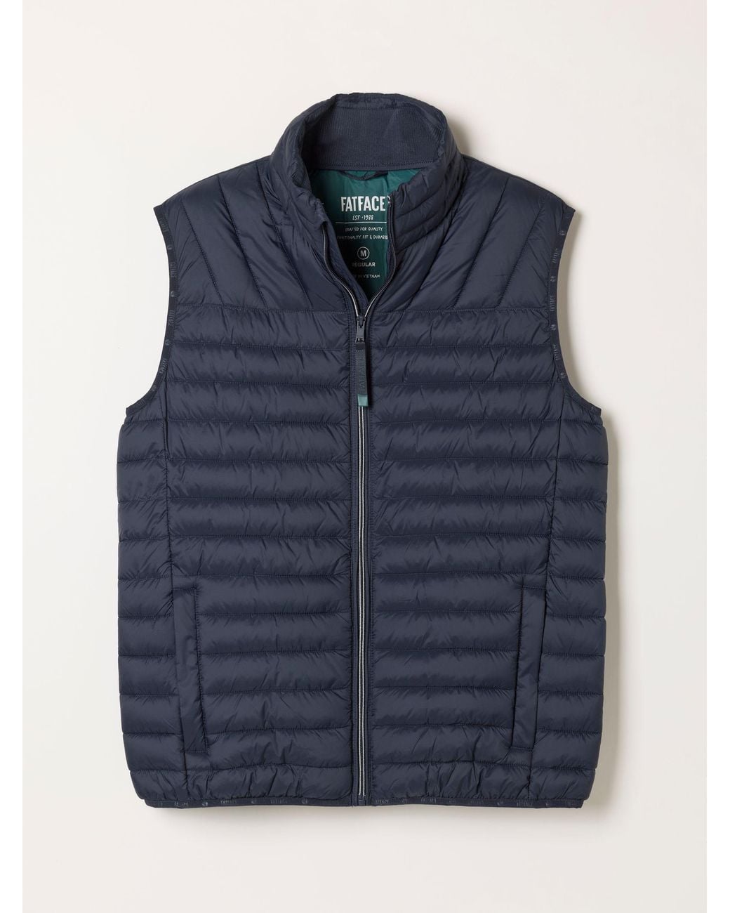 FatFace Blue Dartmouth Lightweight Quilted Gilet for men