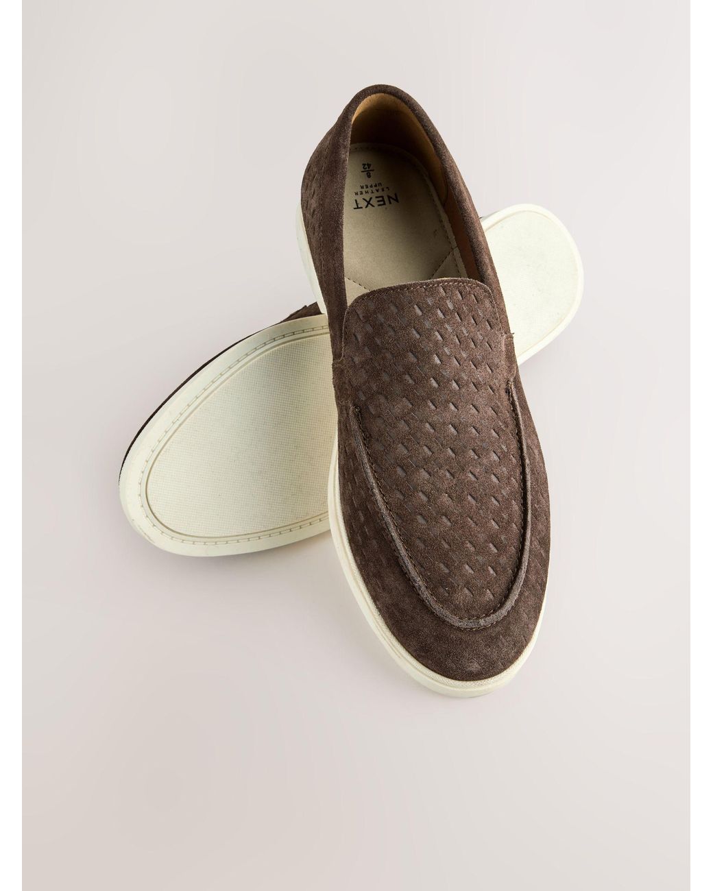 Next Natural Suede Loafers for men