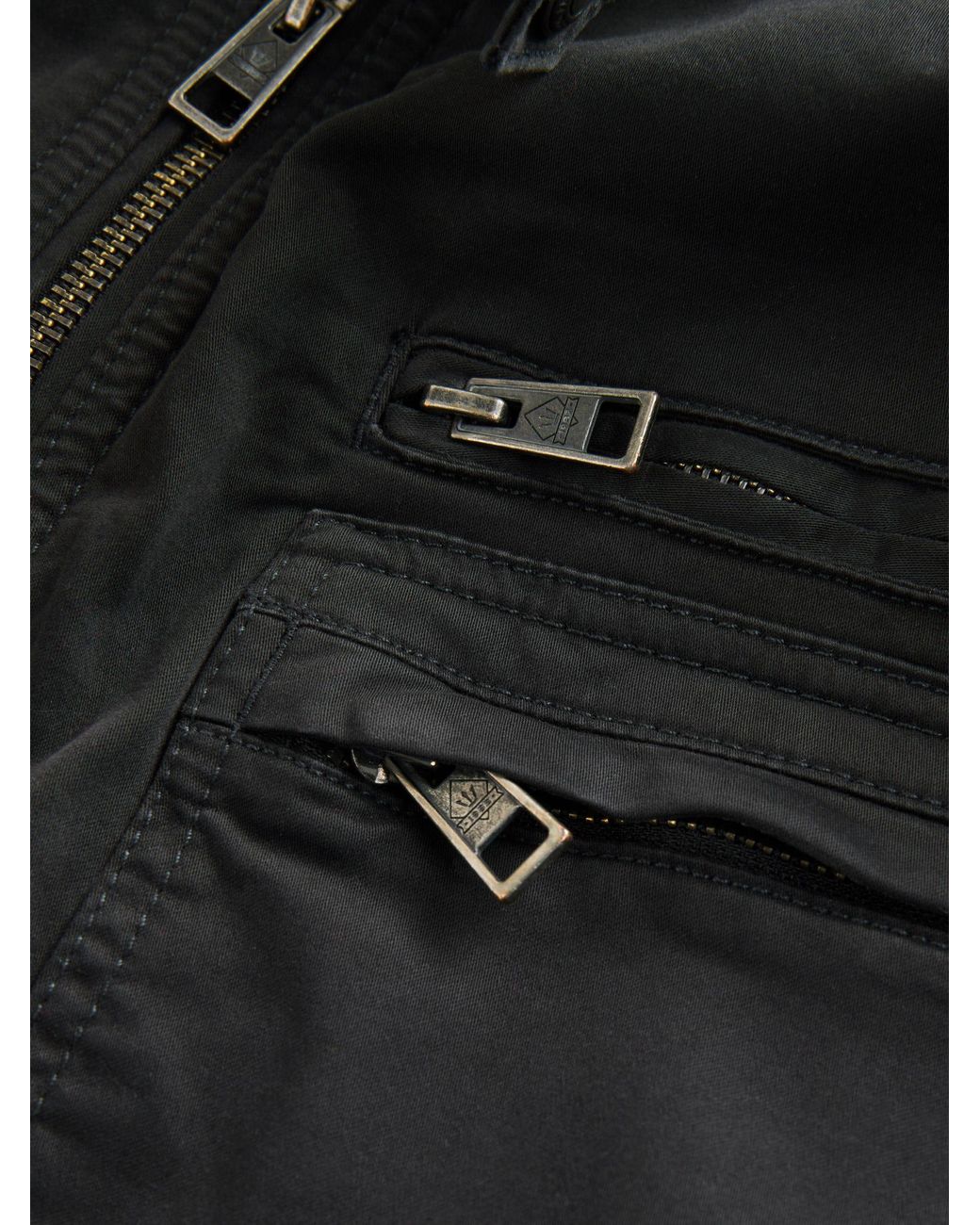 Next Black Borg Lined Zip Up Funnel Jacket for men