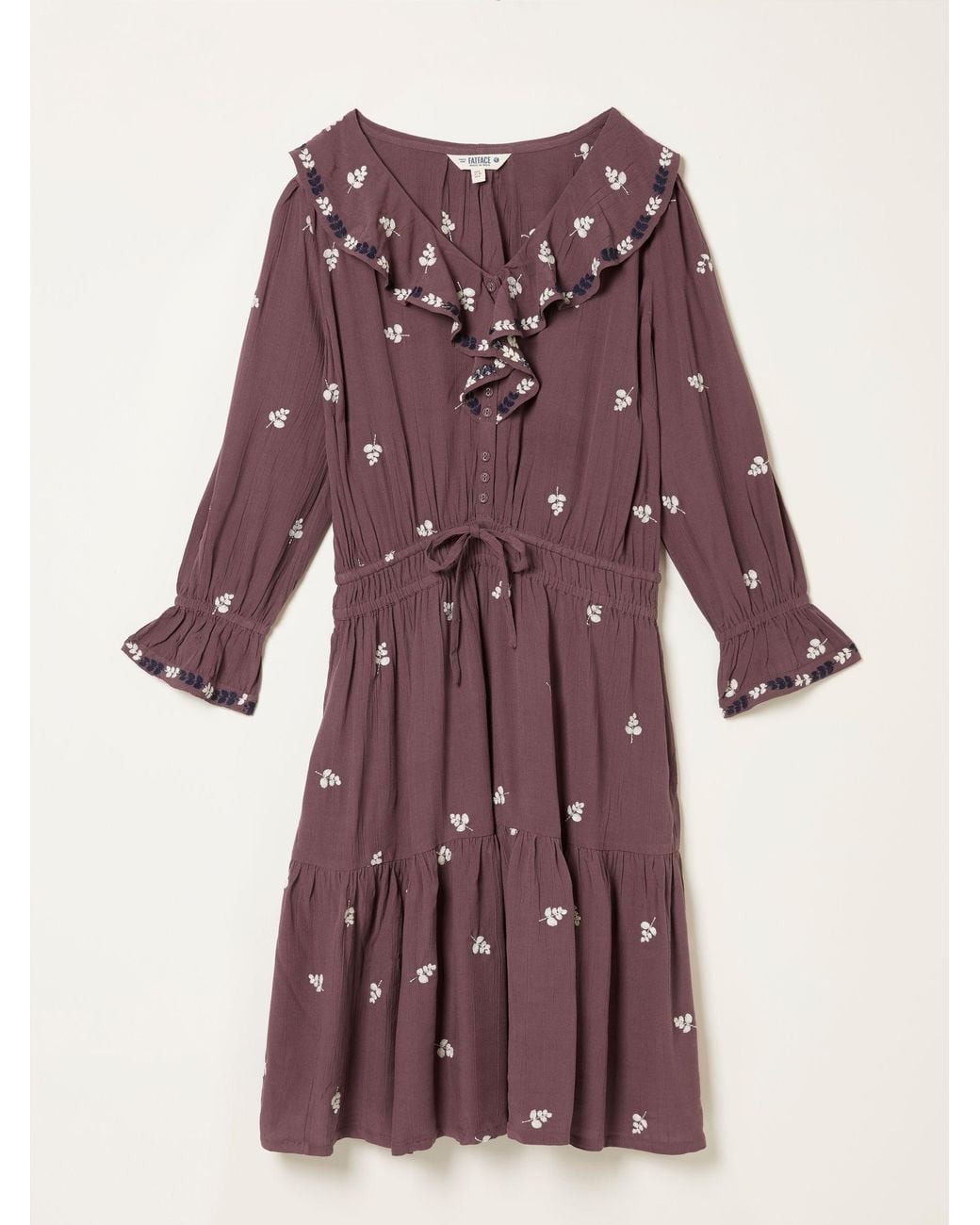 FatFace Orla Petite Embroidered Dress