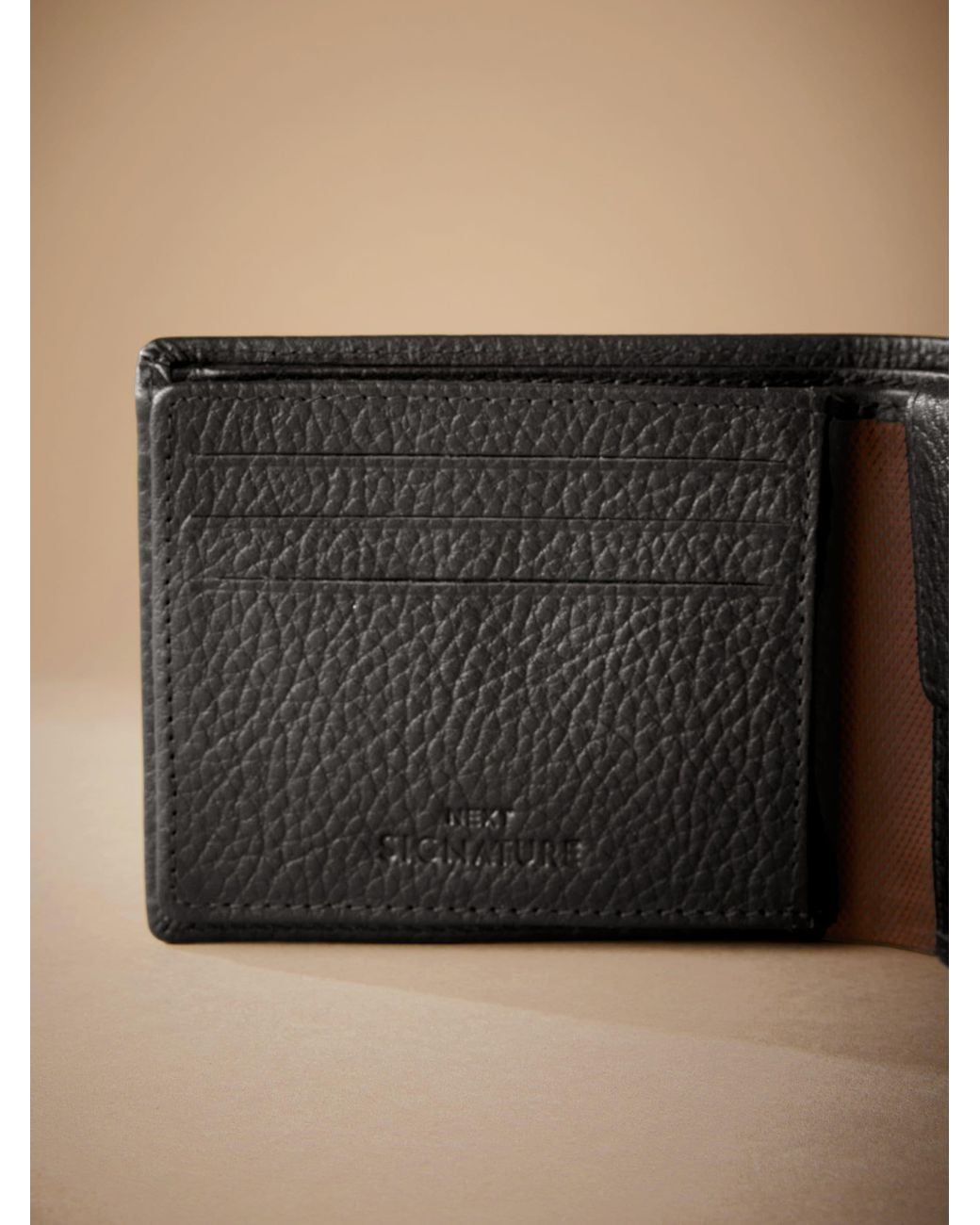Next Black Signature Monogram Wallet for men
