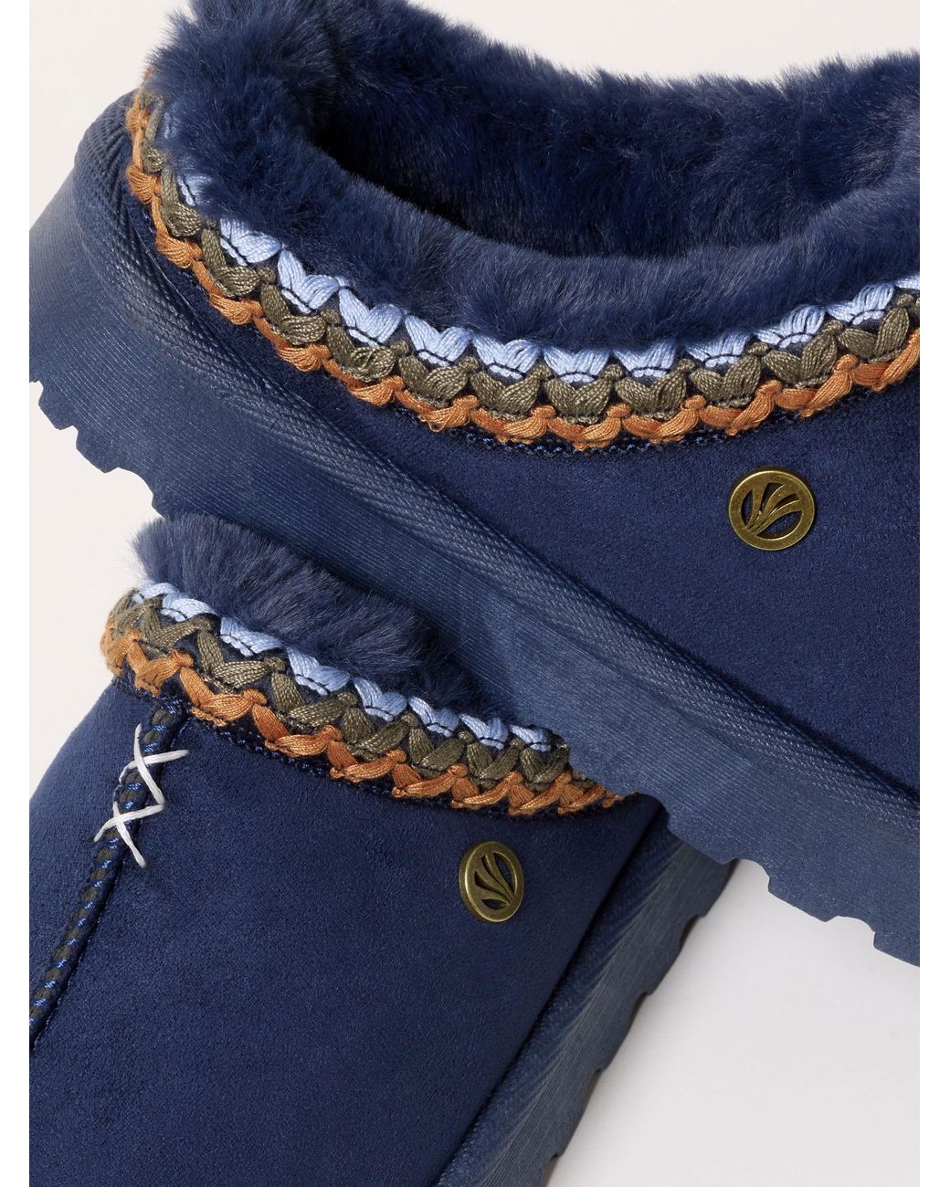 FatFace Blue Lyra Mule Slippers