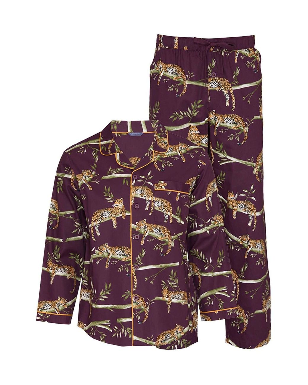 Cyberjammies Purple Leopard Print Pyjamas Set for men