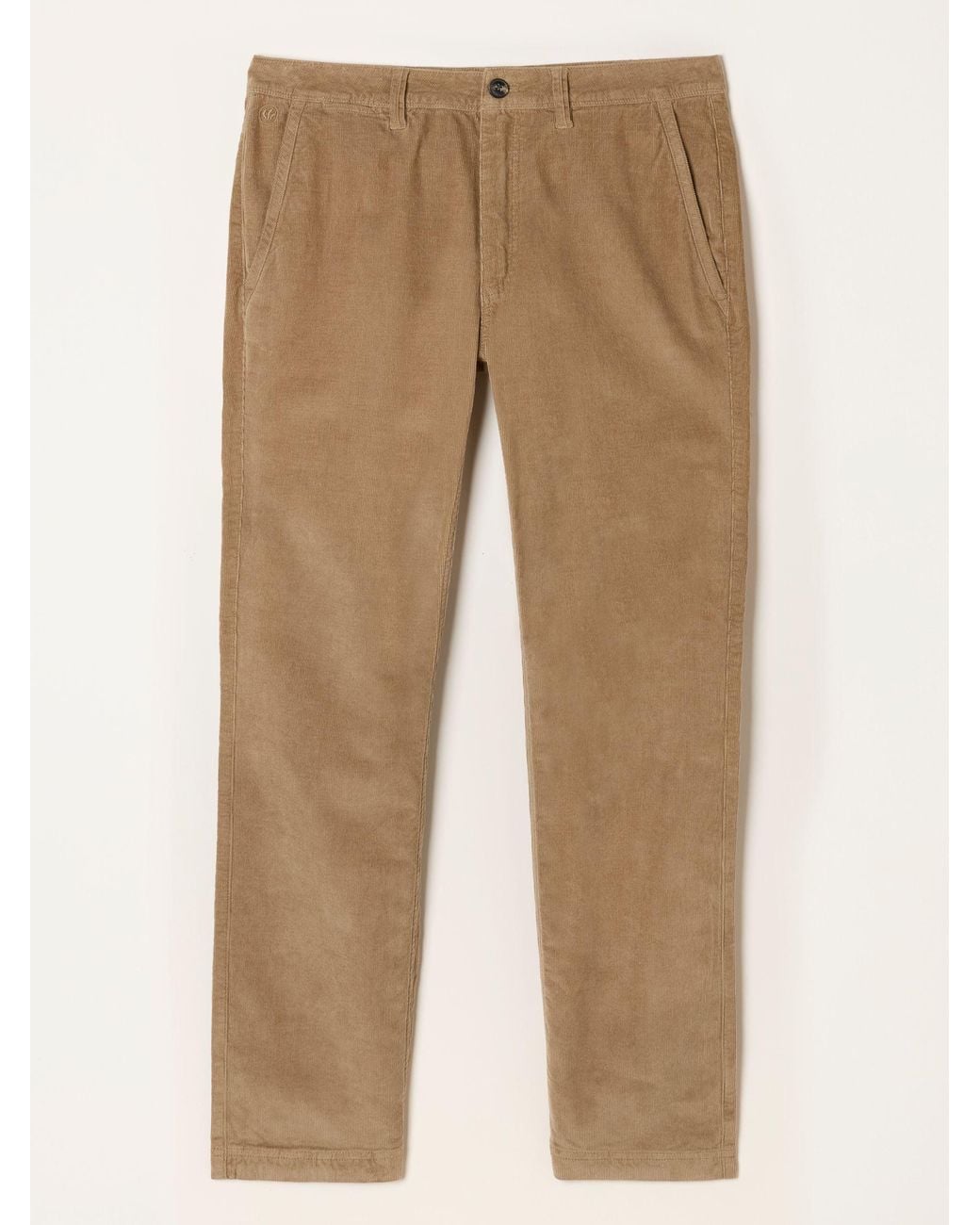 FatFace Blue Cord Straight Fit Trousers for men