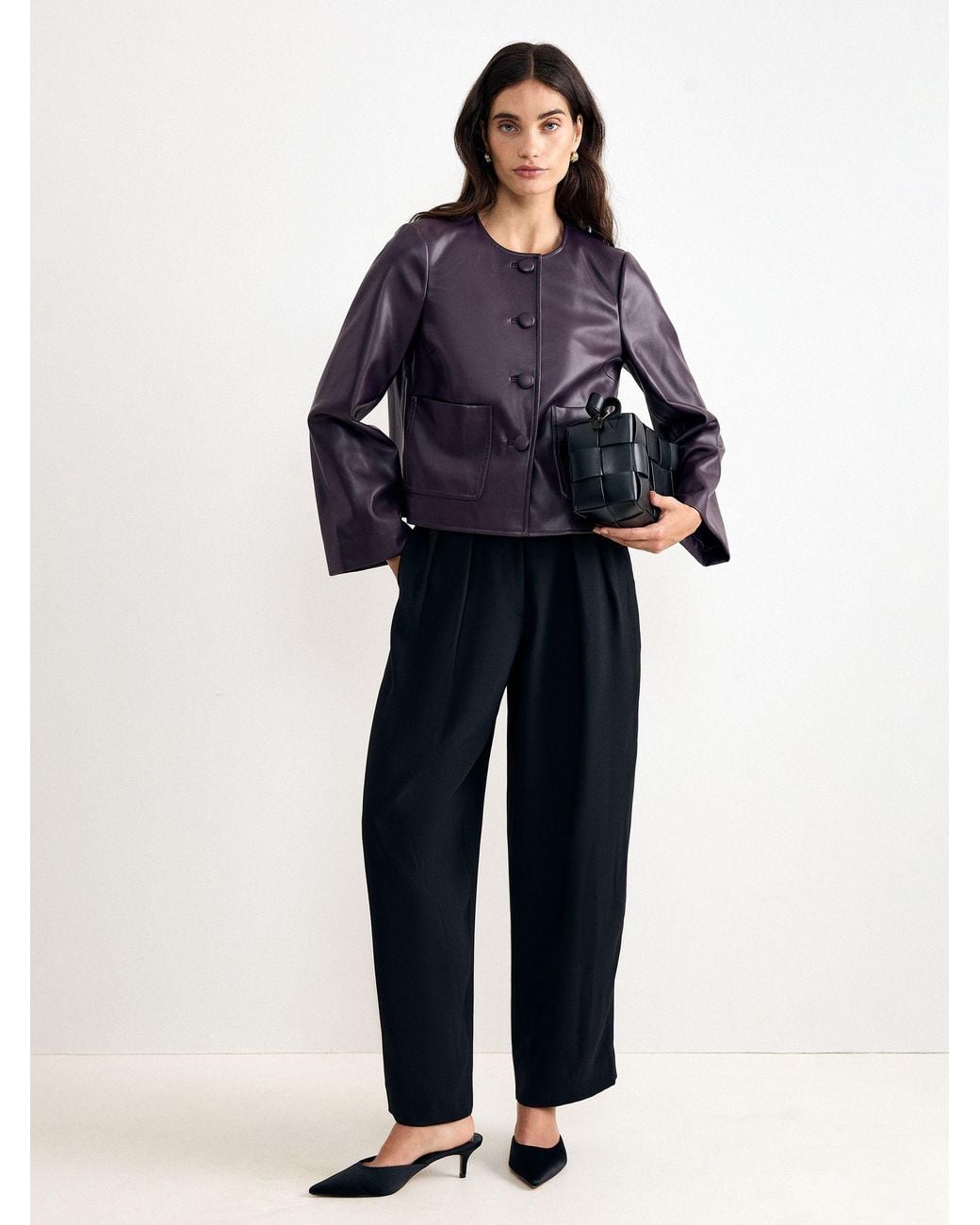 Phase Eight Blue Malina Pu Jacket