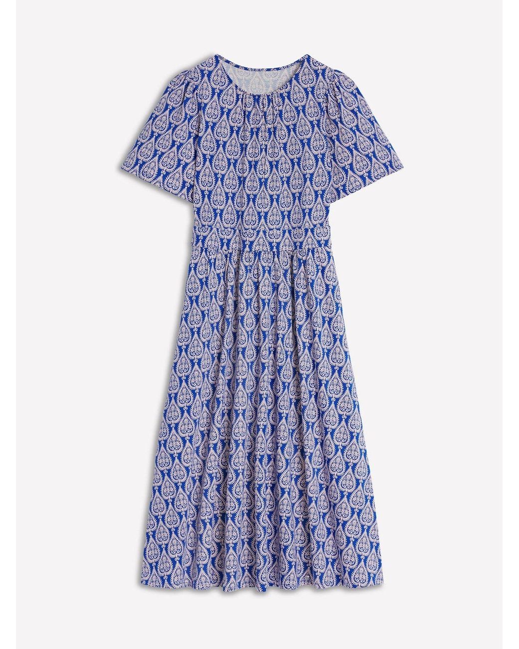 Boden Louisa Jersey Midi Dress in Blue | Lyst
