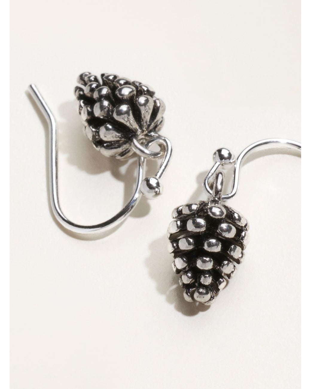 FatFace Brown Pinecone Earrings
