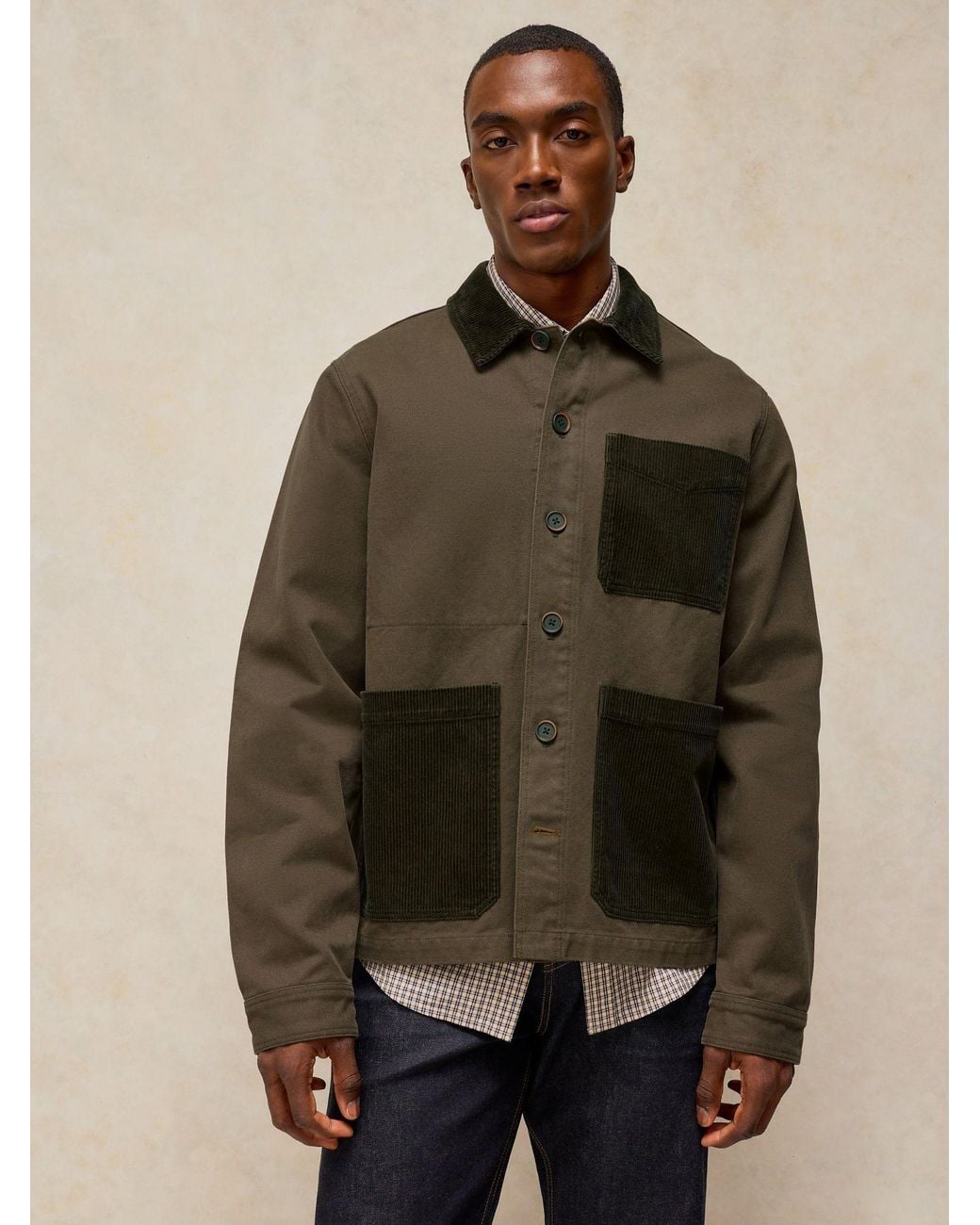 White Stuff Brown Westgate Cord Mix Jacket for men