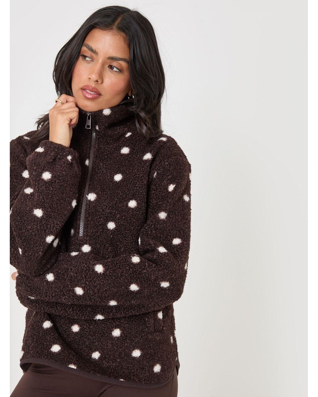 Threadbare Black Quarter Zip Fleece