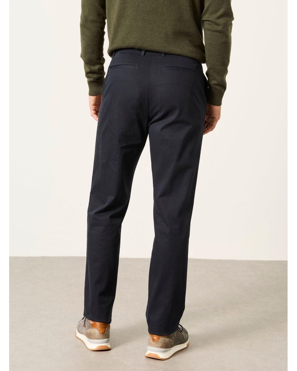 FatFace Blue Bosbury Tailored Fit Smart Chino Trousers for men