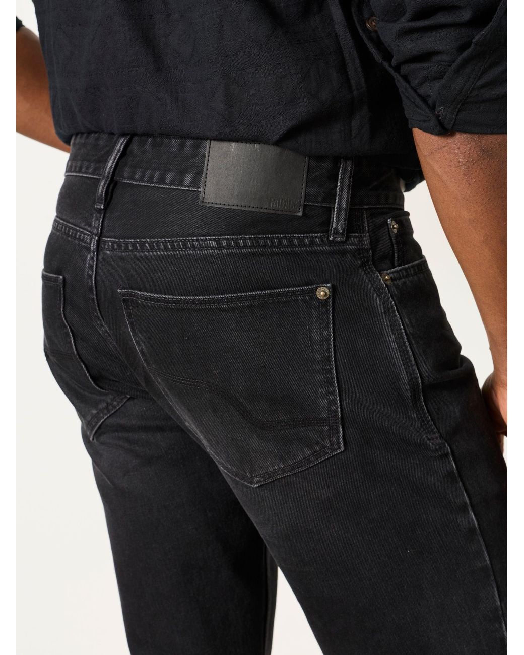 FatFace Black Straight Fit Jeans for men