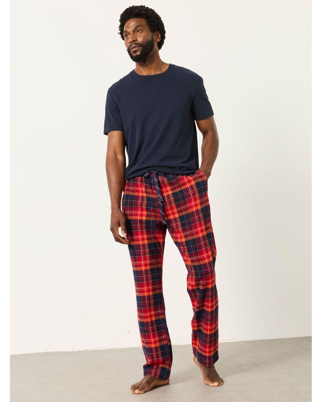 FatFace Red Melby Check Pyjama Bottom for men