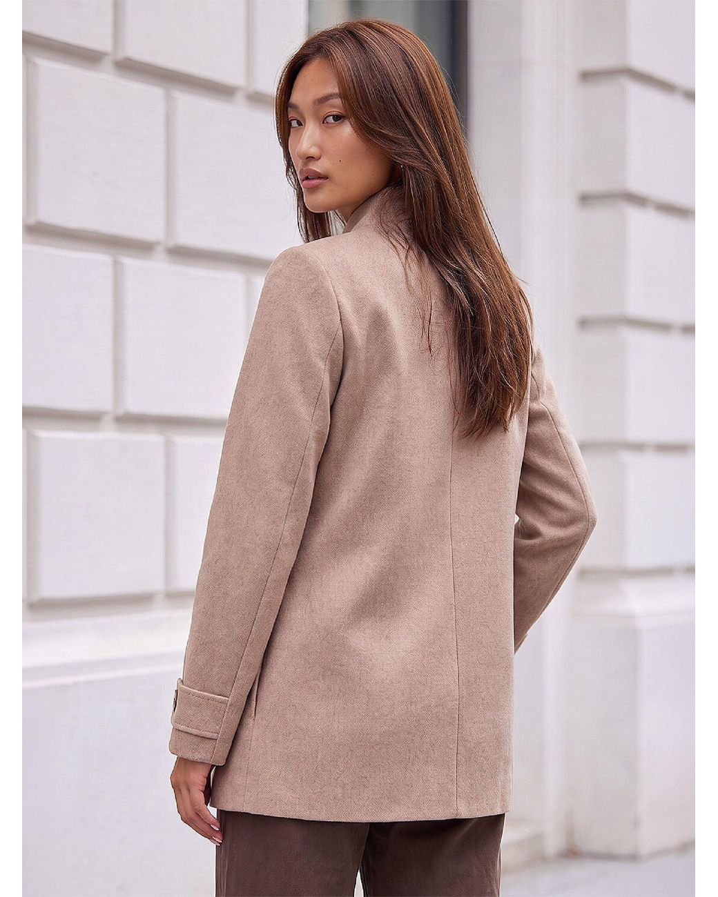 Roman Natural Funnel Neck Jacket