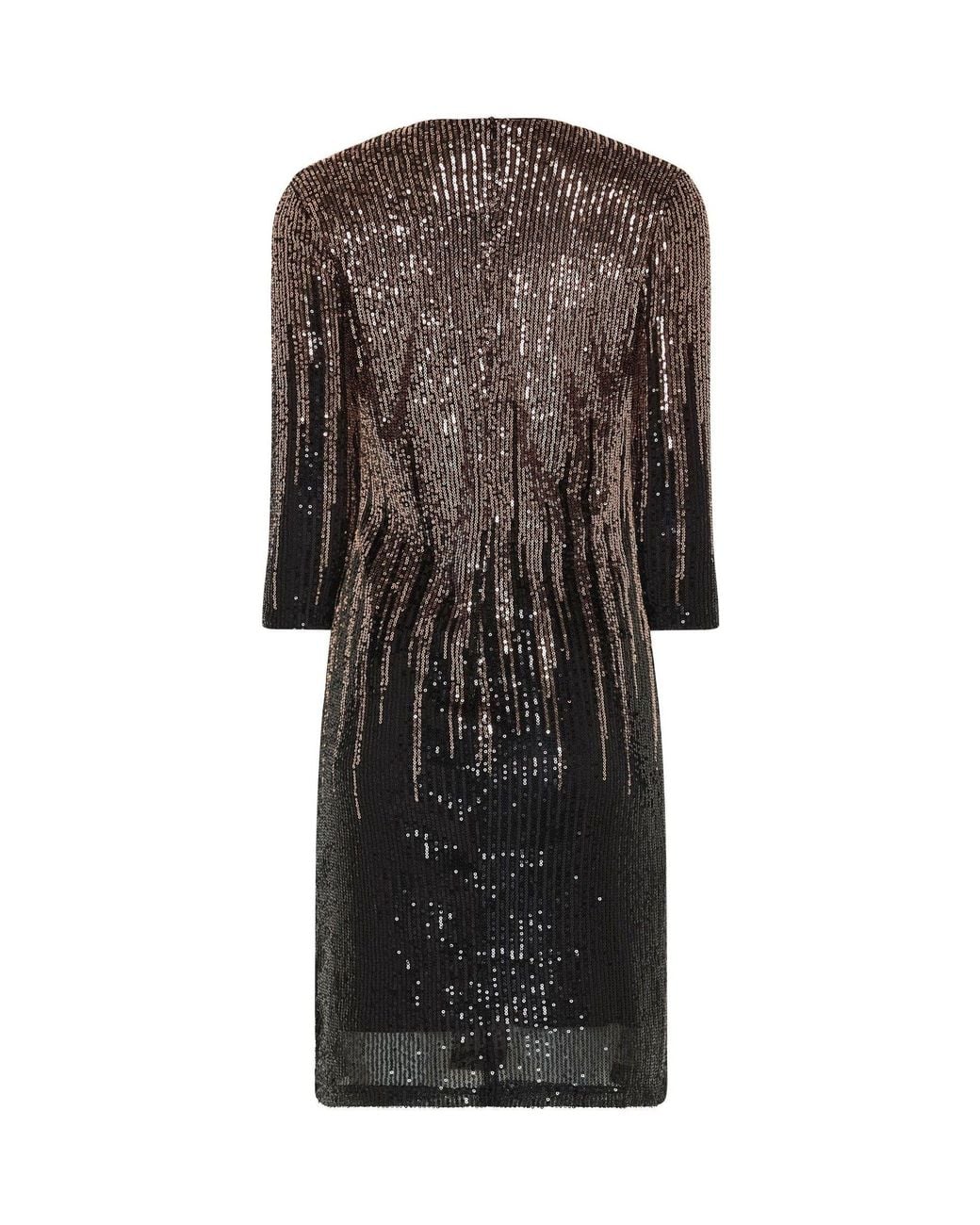 M Com Black Ombre Sequin Shift Dress