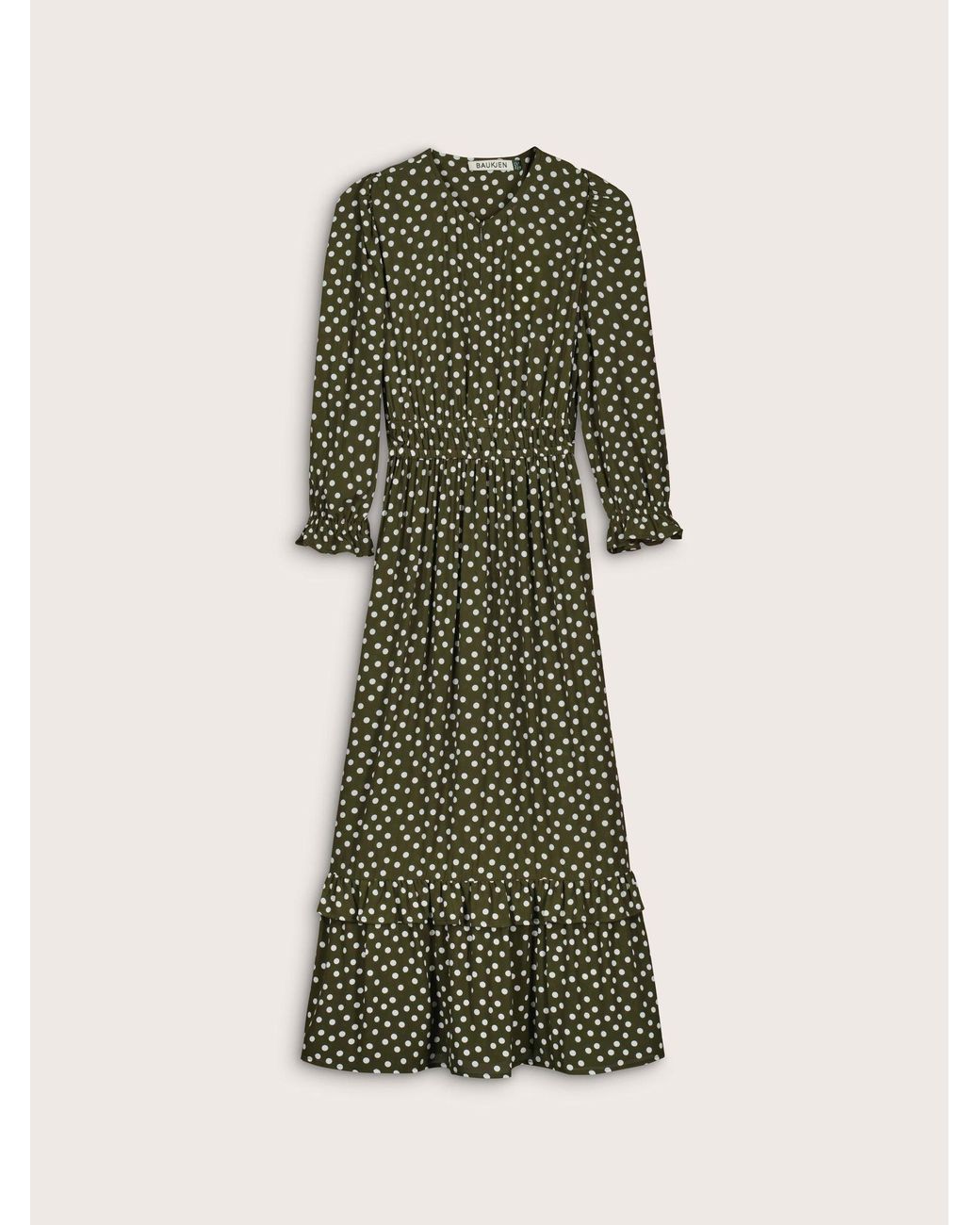 Baukjen Christine Printed Midi Dress in Green | Lyst Australia