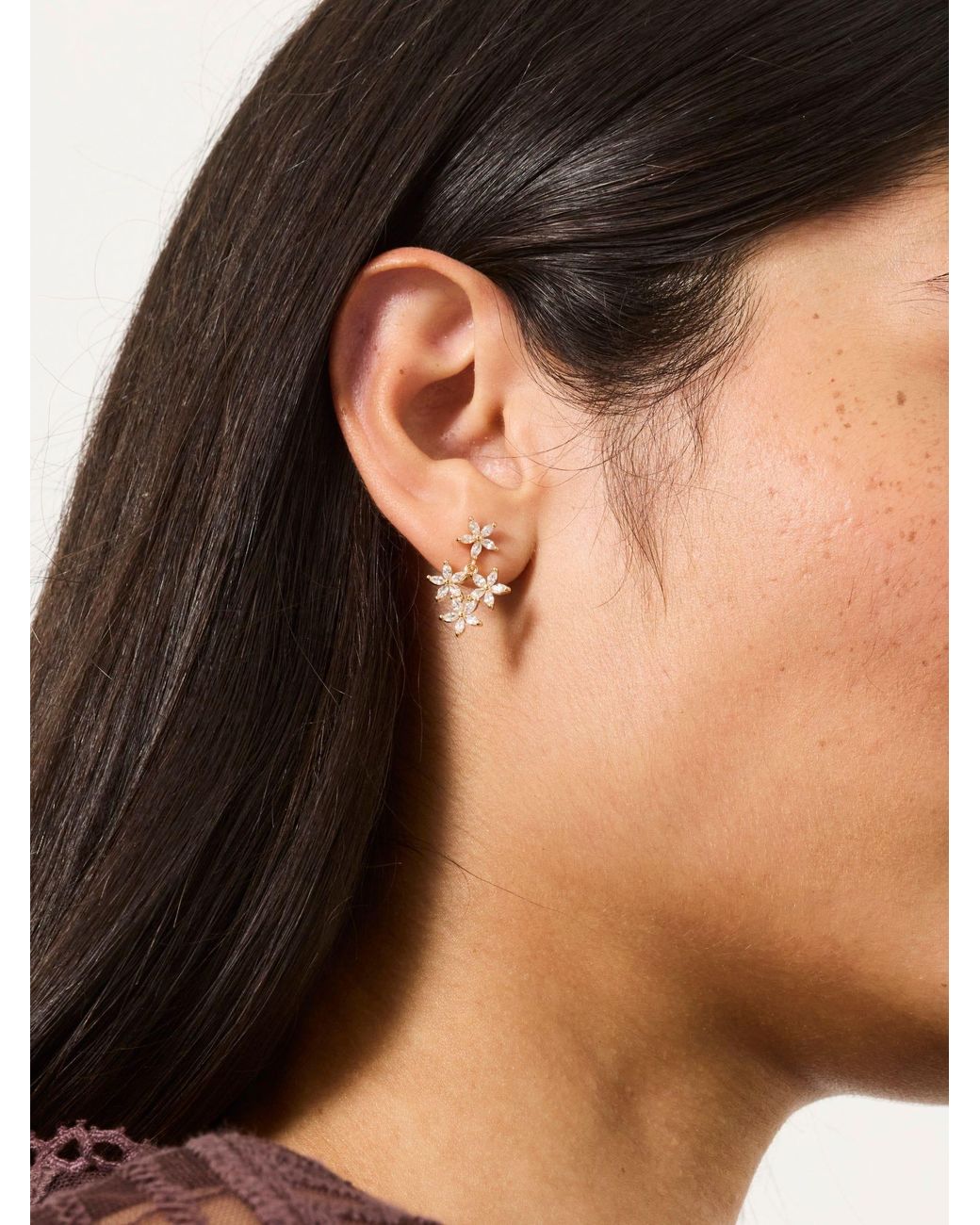 FatFace Natural Fatface Tone Flower Party Earrings