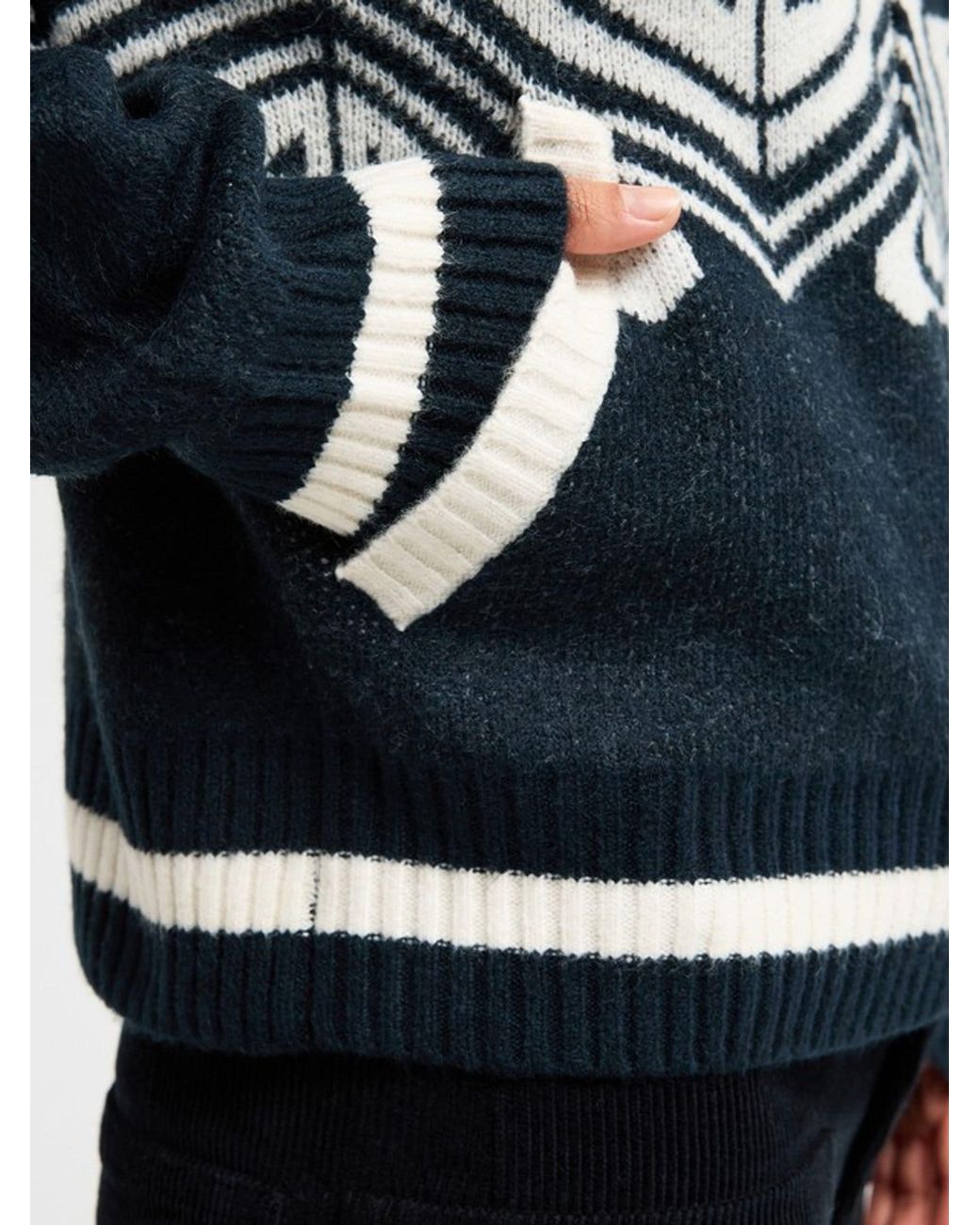 Roxy Blue Under North Mock Neck Cardigan