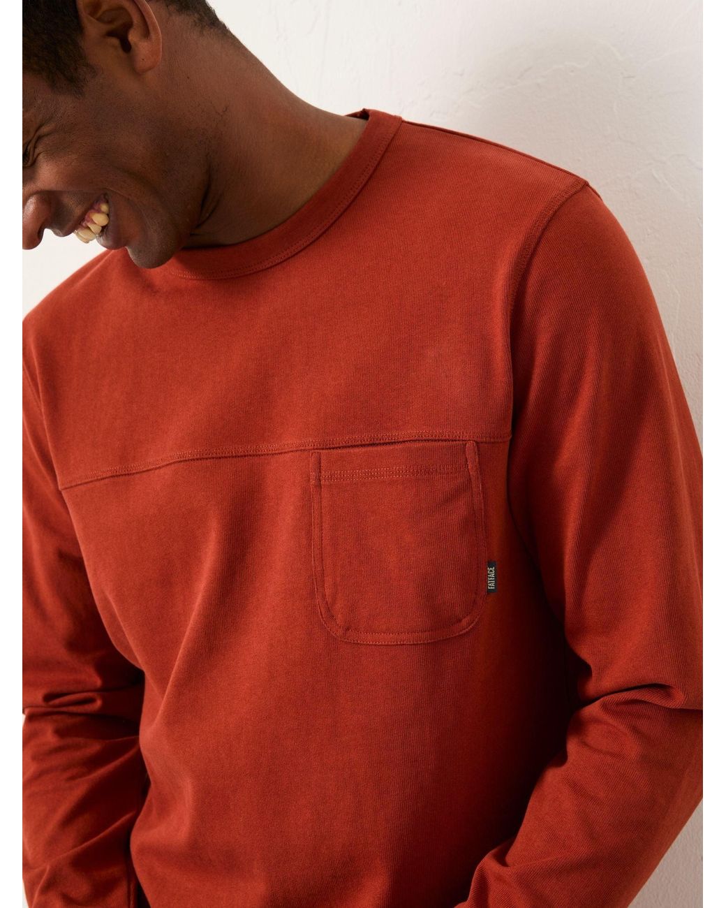 FatFace Red Wilman Crew Sweat for men