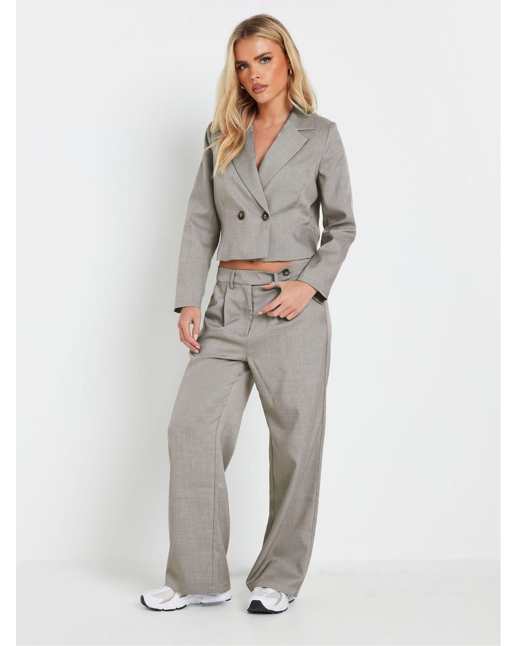 PixieGirl Petite Gray 2 Buttoned Short Jacket