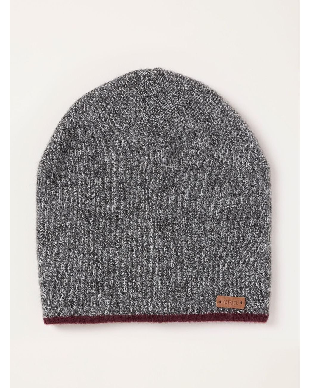 FatFace Gray Fatface Charcoal Brushed Beanie for men