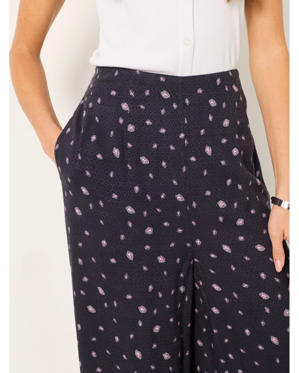 FatFace Blue Zelda Paisley Palazzo Trousers