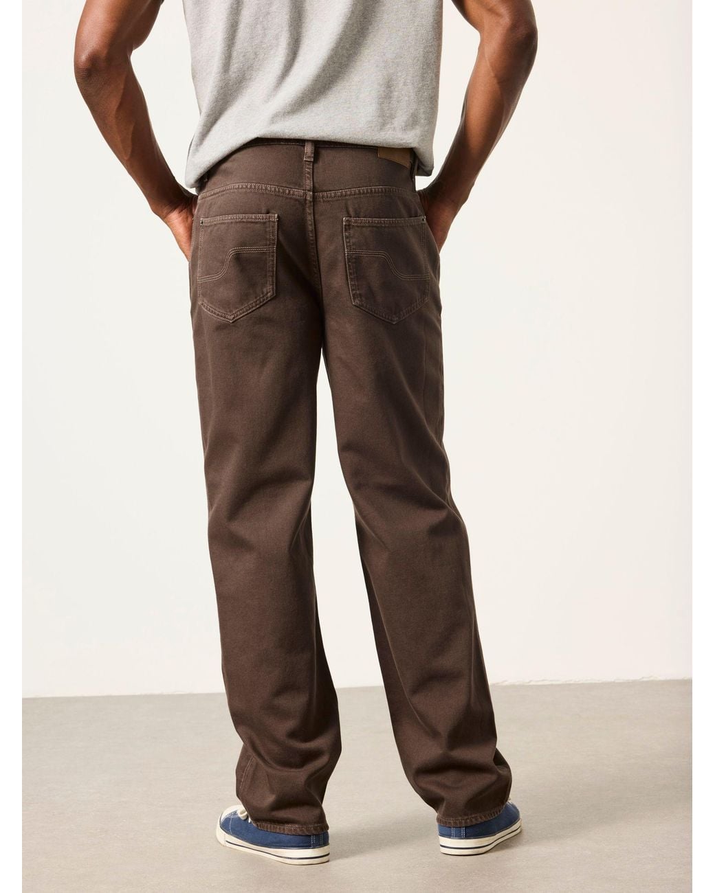 FatFace Brown Relaxed Straight Fit Jeans for men