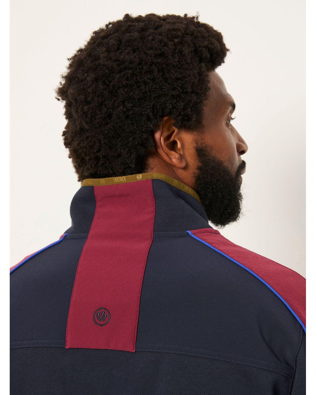 FatFace Blue Airlie Hybrid Zip Through Sweat for men