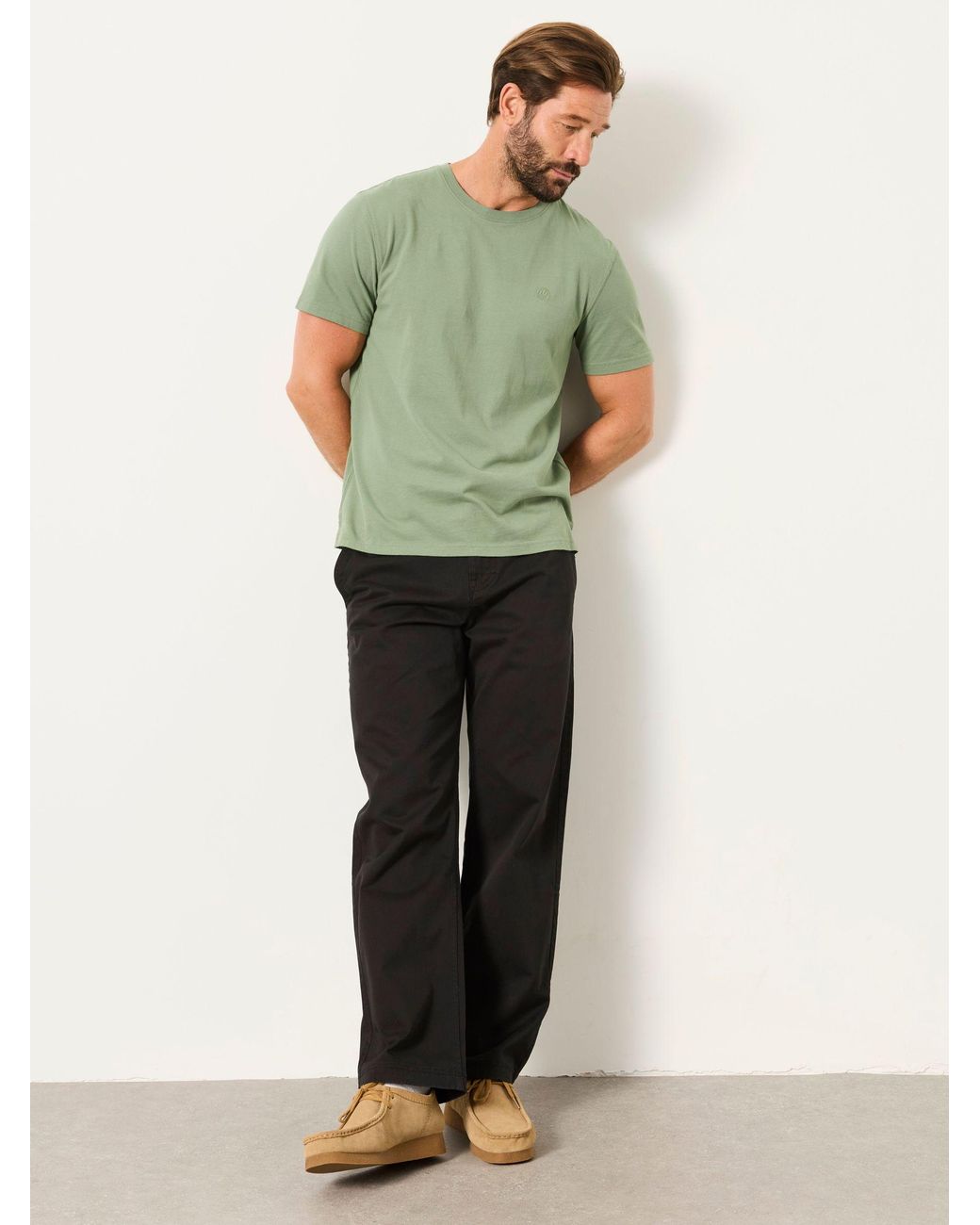 FatFace Black Carbis Relaxed Fit Chinos for men