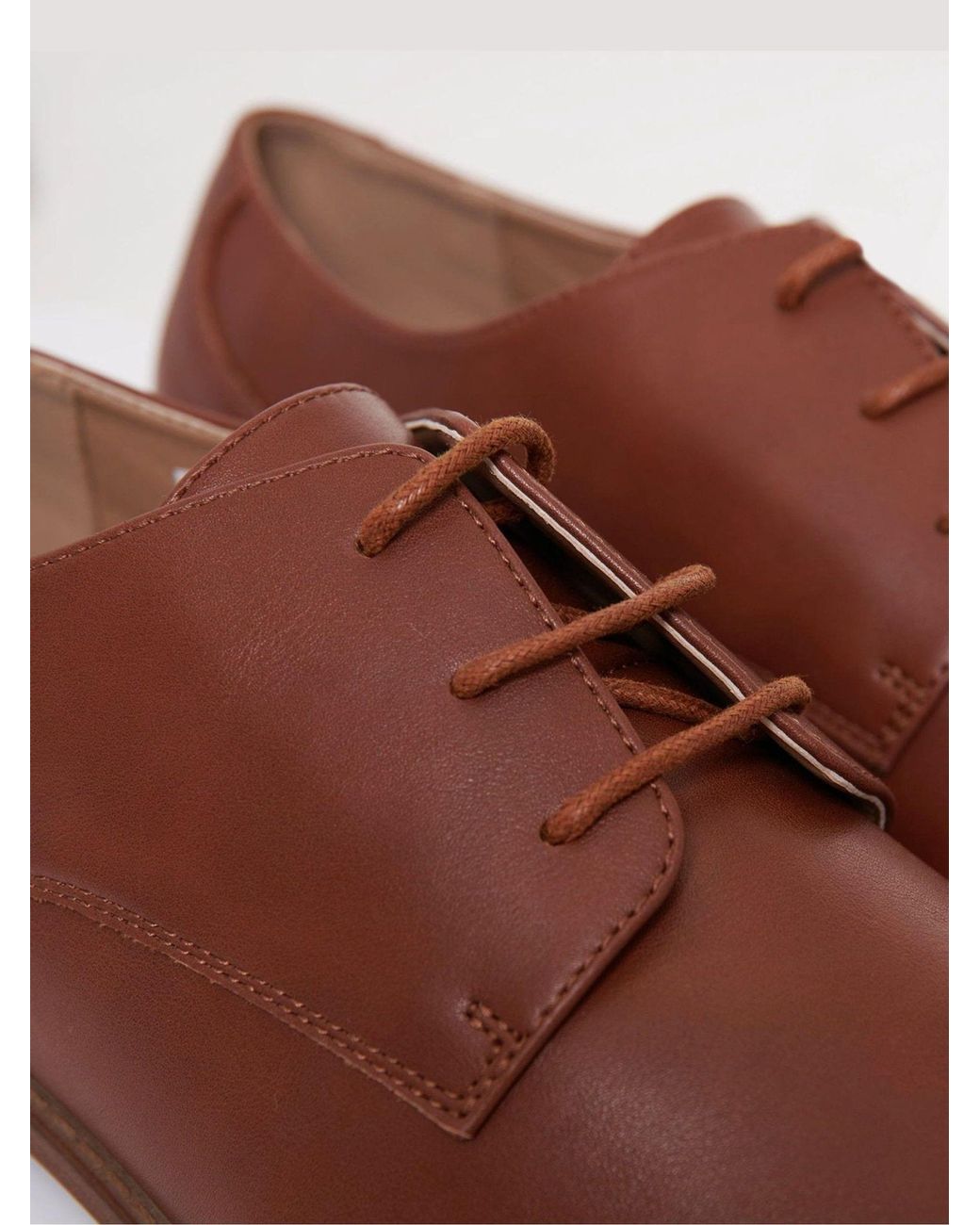 Threadbare Brown Derby Shoes for men