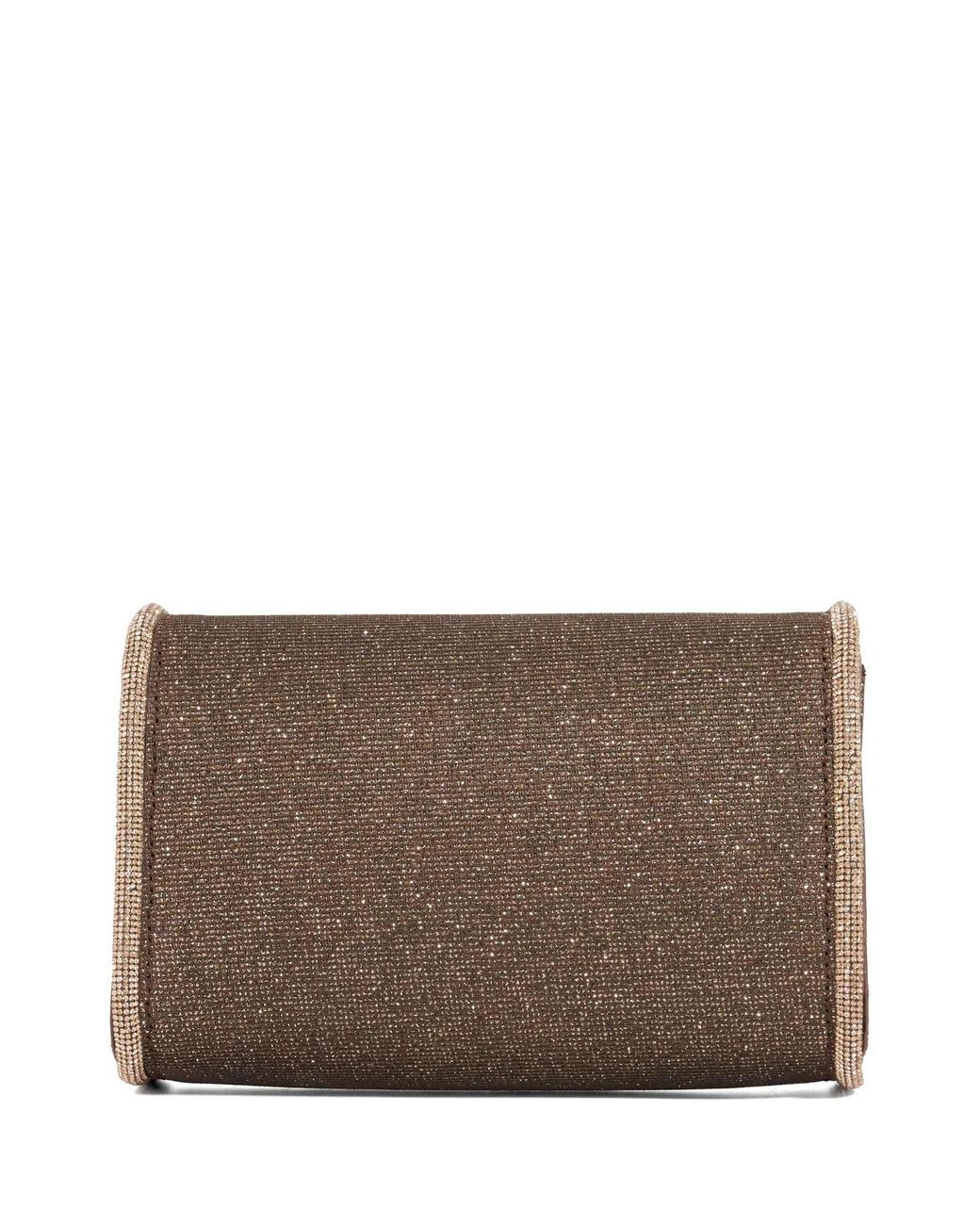 Dune Gray Bellini Border Foldover Clutch