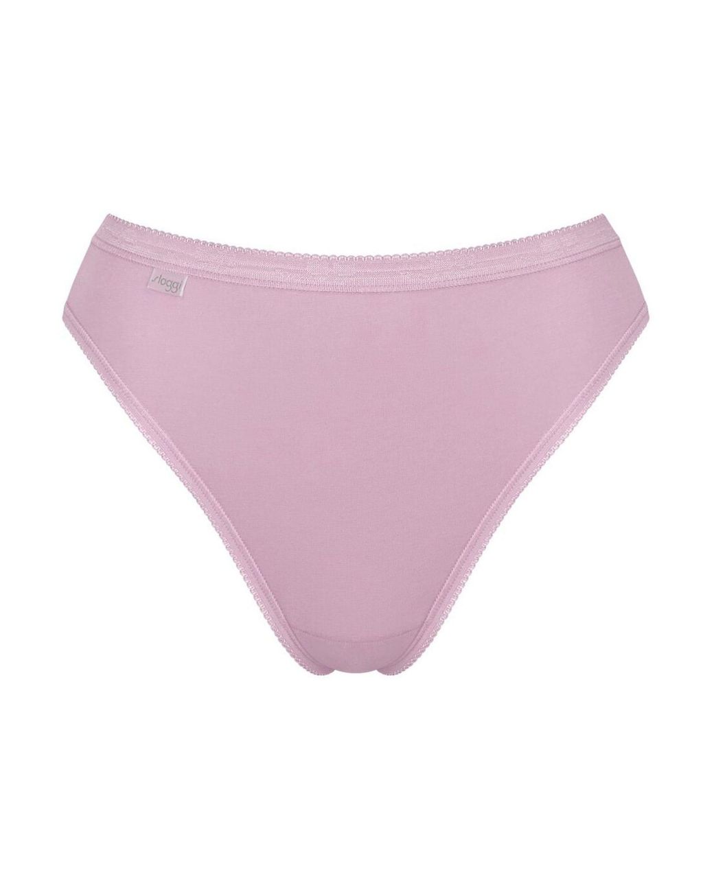 Sloggi Purple Cream High Leg Basic+ Knickers 3 Pack