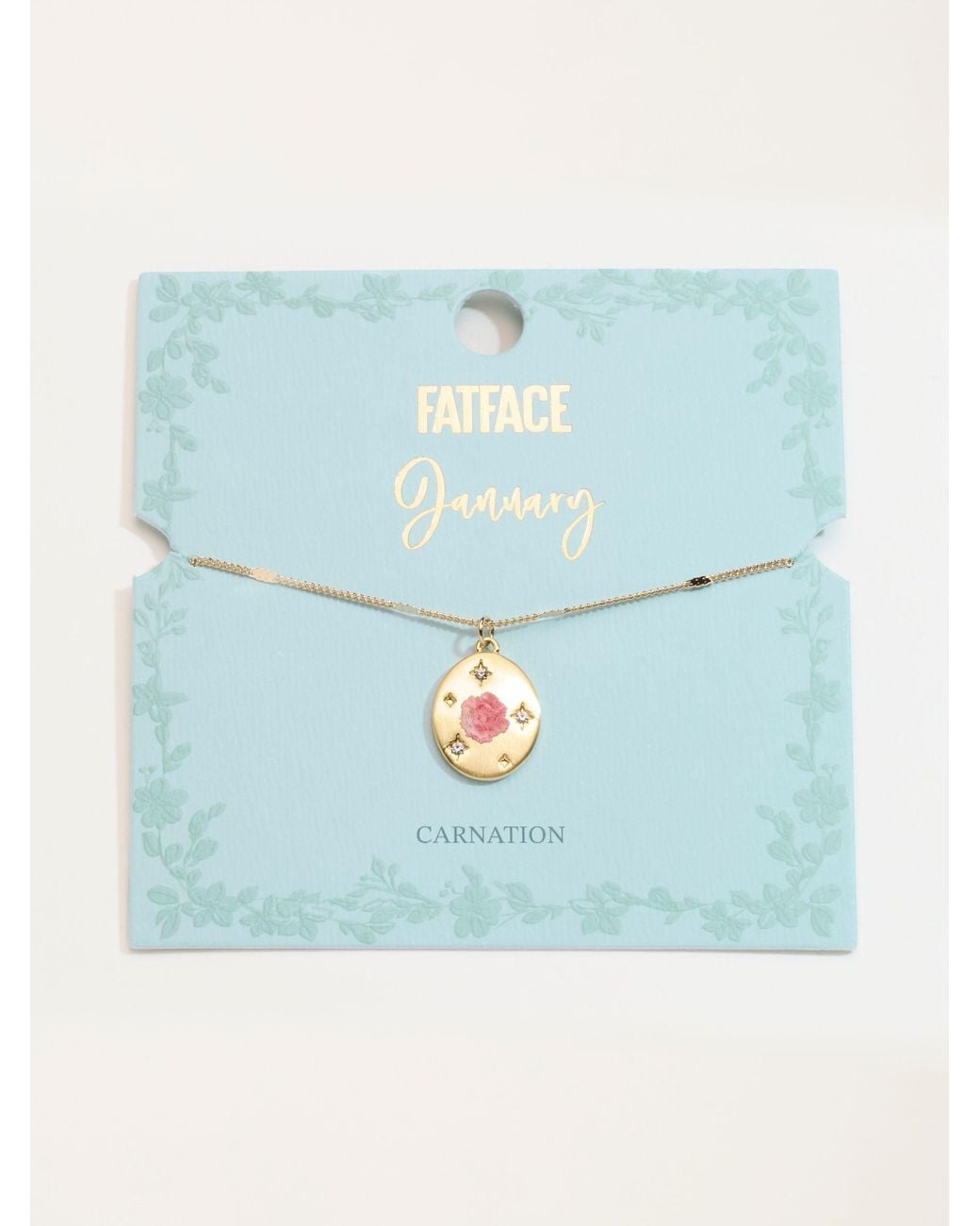 FatFace Natural Fatface January Birth Flower Necklace