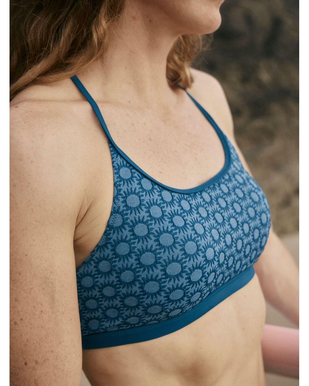 FatFace Blue Roan Macrame Bikini Top