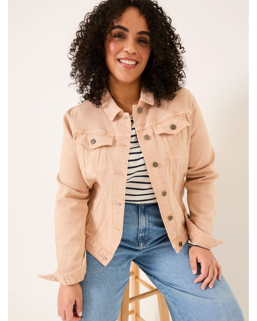 FatFace Pink Fatface Tasha Denim Jacket