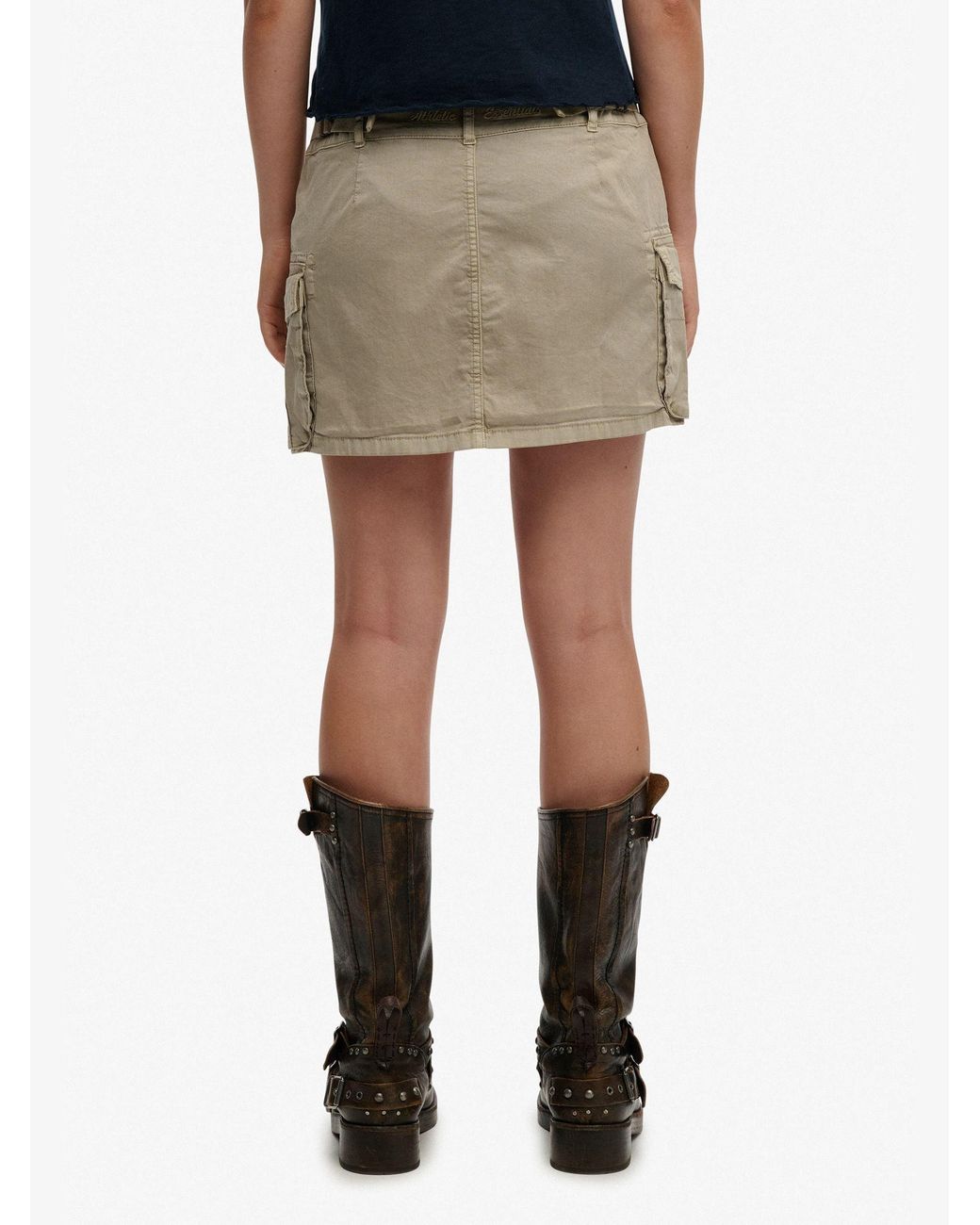 Superdry Blue Cargo Mini Skirt