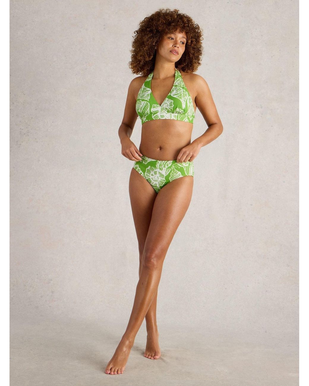 White Stuff Green Valley Bikini Bottoms
