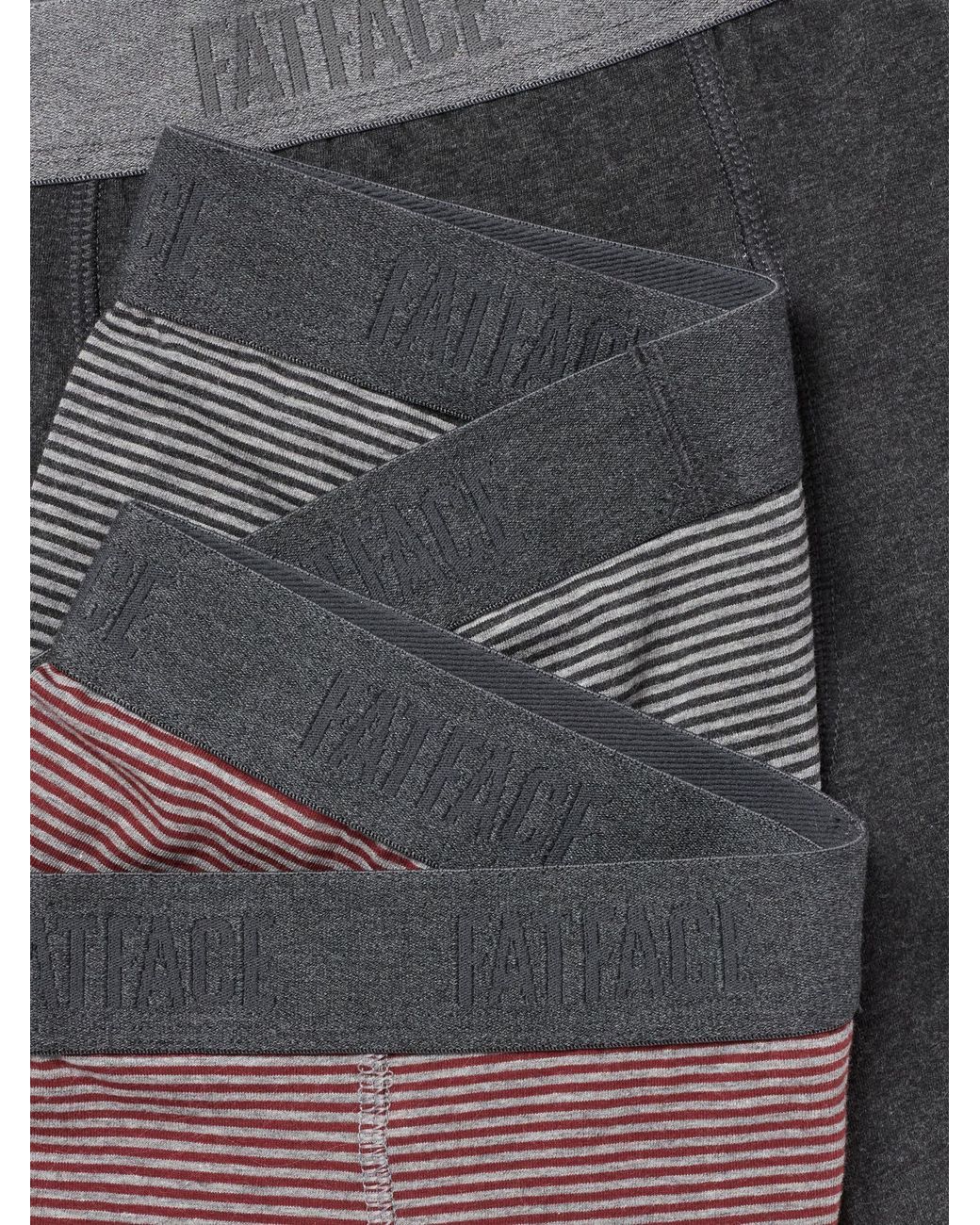 FatFace Gray Fatface 3 Pack/Striped/ Boxers for men