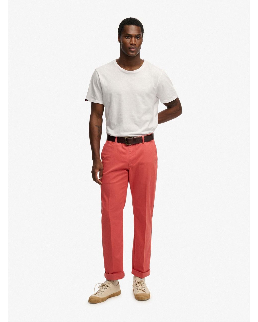 Superdry Red Premium Regular Chinos for men