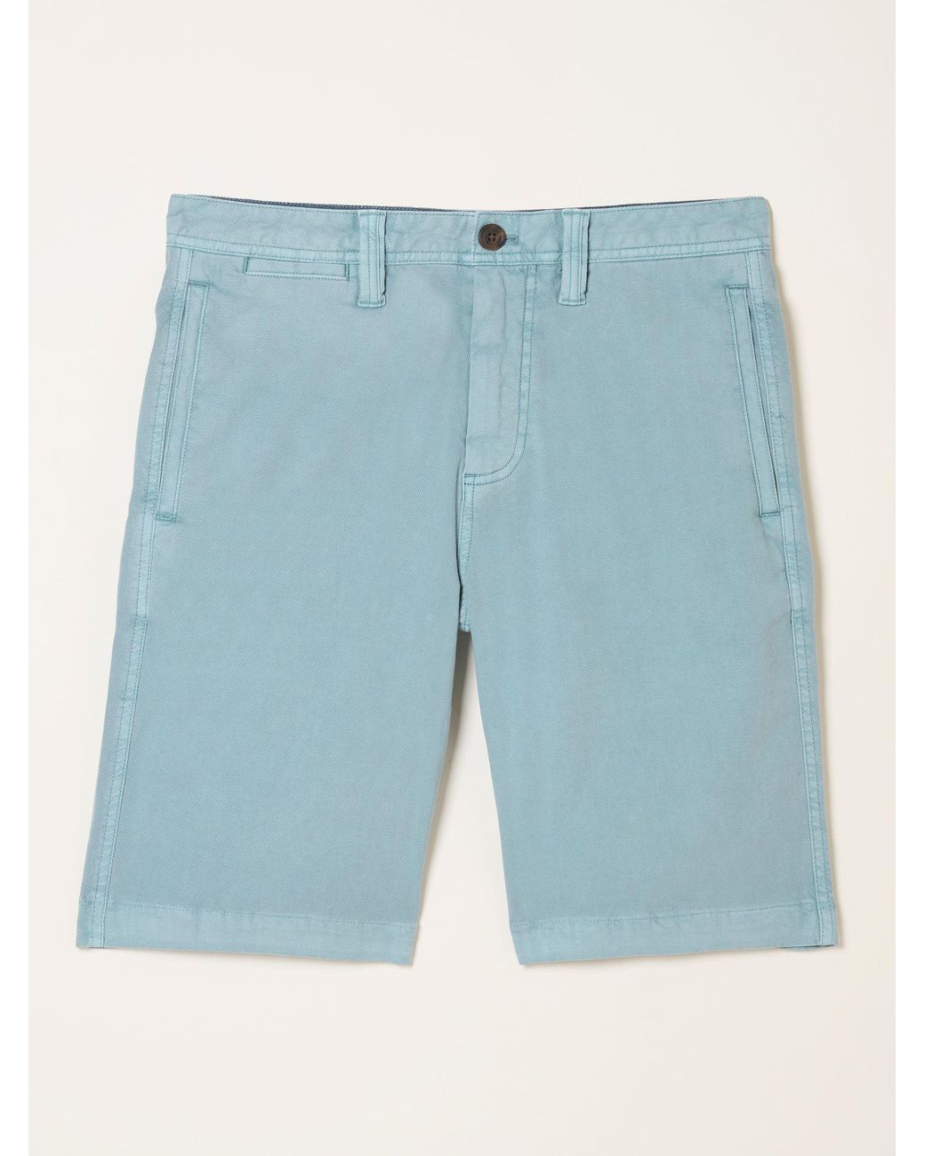 FatFace Blue Stow Garment Dye Chino Shorts for men