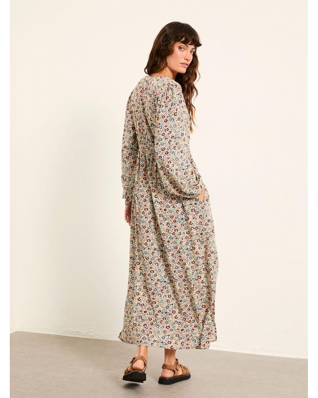 FatFace Natural Fatface Solene Petite Midi Dress