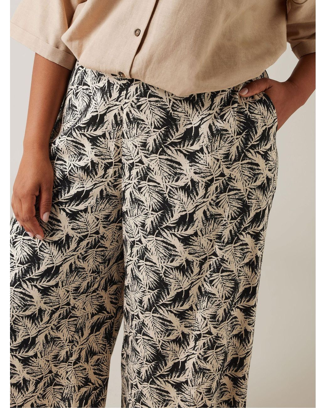 Evans Multicolor Linen Culottes